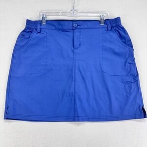 Willit Hiking Skort Skirt Womens XXL Blue Ripstop Nylon‎ Stretch Golf Athletic